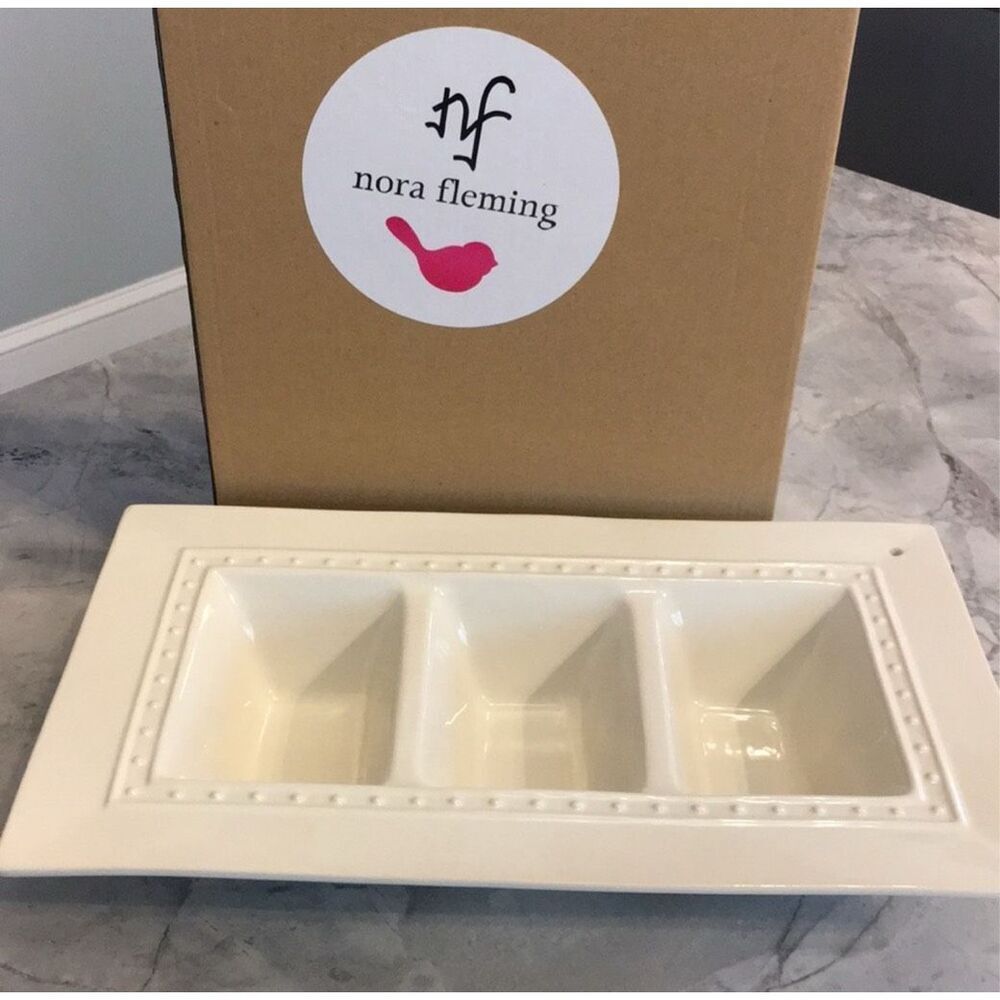 Nora Fleming Pearl Dot Garnish Dish NEW